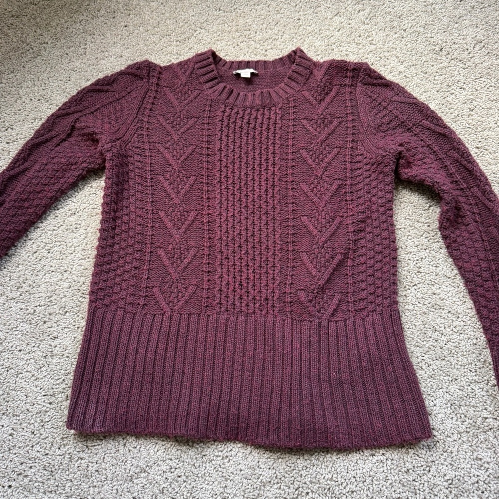 Gap Plum Burgundy Knit Sweater Size Medium
